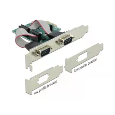 Delock PCI Express Kártya > 2 x RS-232 soros csatlakozó