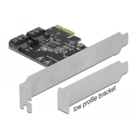 Delock 2 portos SATA PCI Express Kártya - alacsony profilú formatényező
