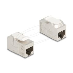   Delock Keystone modul összekötő RJ45 aljzat–RJ45 aljzat, Cat.6A árnyékolt