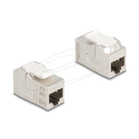 Delock Keystone modul összekötő RJ45 aljzat–RJ45 aljzat, Cat.6A árnyékolt