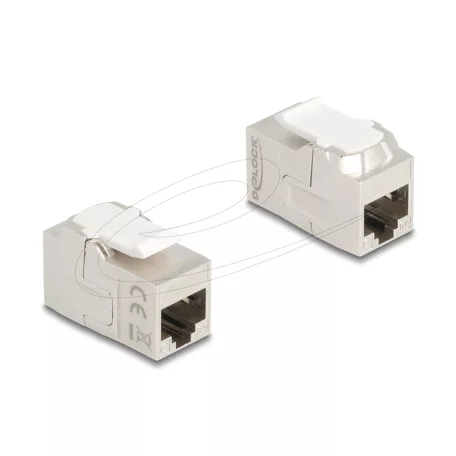 Delock Keystone modul összekötő RJ45 aljzat–RJ45 aljzat, Cat.6A árnyékolt
