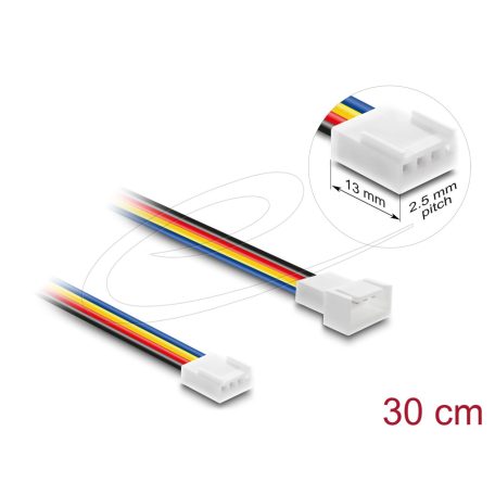 Delock Ventilátor bővítő kábel PWM apa - anya 4 tűs 30 cm