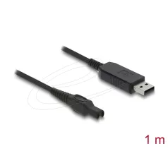   Delock USB töltőkábel 15 V elektromos borotvákhoz – kompatibilis a Philips OneBlade Pro 360 HQ7, HQ8, HQ9 sorozattal – borotvatöltő cserekábel, 1 m