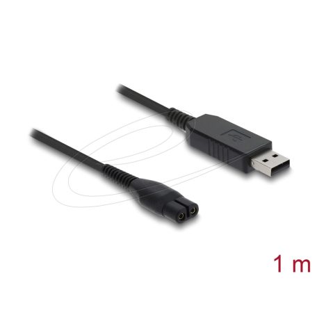 Delock USB töltőkábel 4,3 V elektromos borotvákhoz – kompatibilis Philips OneBlade 360 Arc + Test készülékekkel – borotvatöltő cserekábel, 1 m