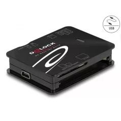   Delock USB 2.0 kártyaolvasó CF / SD / Micro SD / MS / xD / M2 memóriakártyákhoz