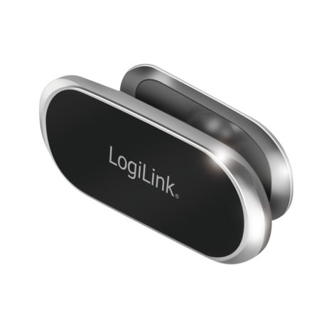 Logilink Mágneses okostelefon tartó, 360°-ban forgatható, 800 g-ig, alumínium, fekete/ezüst