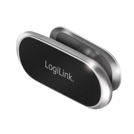 Logilink Mágneses okostelefon tartó, 360°-ban forgatható, 800 g-ig, alumínium, fekete/ezüst