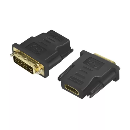 LogiLink HDMI adapter, A/F - DVI-D/M, 1080p, fekete