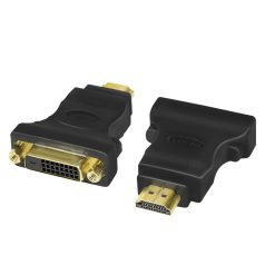 LogiLink HDMI adapter, A/M - DVI-D/F, 1080p, fekete