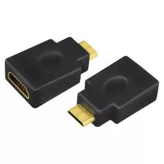LogiLink HDMI adapter, Mini-C/M – A/F, 4K/30 Hz, fekete