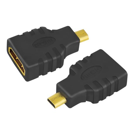 LogiLink HDMI adapter, Micro-D/M – A/F, 4K/30 Hz, fekete