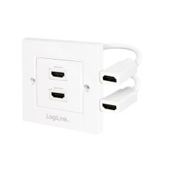 LogiLink HDMI fali lemez 2x HDMI anya