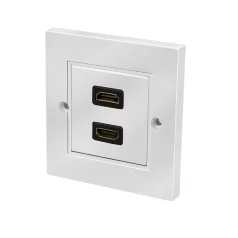   Logilink HDMI fali lemez csatlakozóval HDMI aljzat, 2 port, fehér