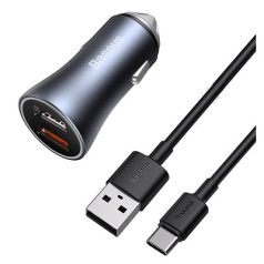  Baseus Golden Contactor Pro 40W(USB C típusúhoz 5A 1.0m) TZCCJD-A0G Sötétszürke2x USB-A