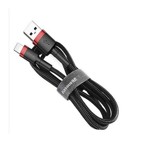 Baseus cafule kábel USB lightning 2.4A 1M CALKLF-B19 piros-fekete