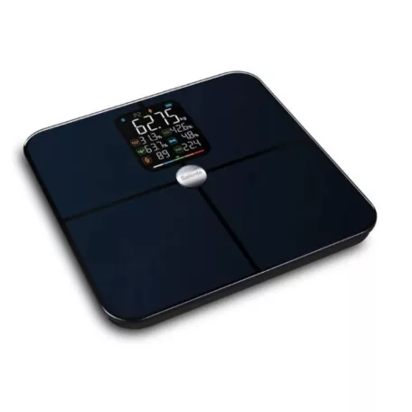 Salente BodyFit, intelligens személyes diagnosztikai fitneszmérleg, Bluetooth, fekete