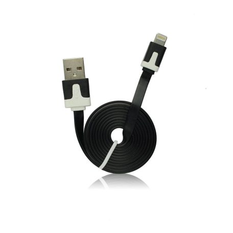 USB - IPHO 5/5C/5S/6/6 Plus/iPAD Mini vékony kábel (fekete)