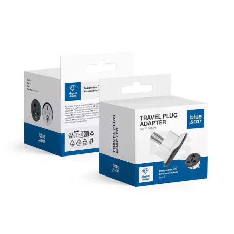 Bluestar utazó adapter GO TO Europe (Type E) 16A white