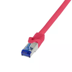   Logilink Patch kábel Ultraflex, Cat.6A, S/FTP, piros, 0,25 m