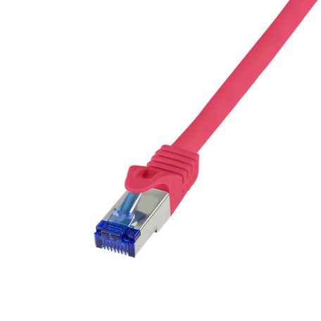 Logilink Patch kábel Ultraflex, Cat.6A, S/FTP, piros, 0,25 m