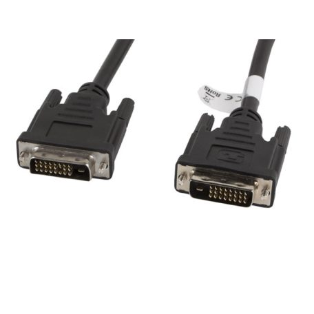 Lanberg DVI-D apa (24+1) - DVI-D apa (24+1) dual link fekete kábel, 1.8m