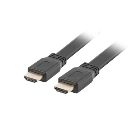 Lanberg HDMI M/M V2.0 4K lapos fekete kábel, 1.8m