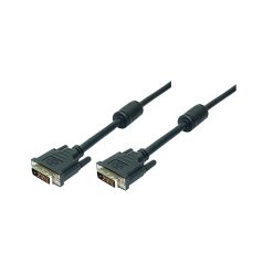   LogiLink DVI kábel, DVI-D/M - DVI-D/M, 1080p, 2x ferrit, 2 m