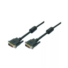   LogiLink DVI kábel, DVI-D/M - DVI-D/M, 1080p, 2x ferrit, 2 m