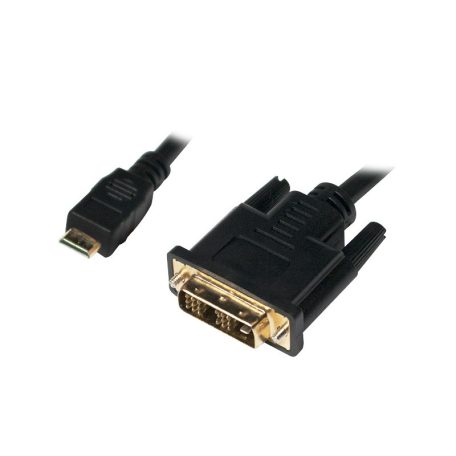 LOGILINK Mini-HDMI apa – DVI-D kábel apa, 1.0 m