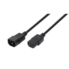   Logilink Tápkábel hosszabbító, IEC C14 - IEC C13, fekete, 1,8 m