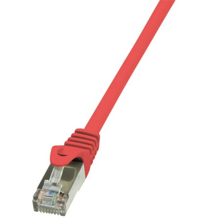 LogiLink Patch kábel Econline, Cat.5e, F/UTP, piros, 0,25 m
