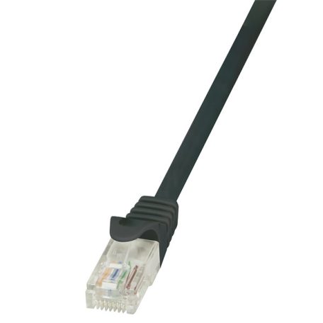 LogiLink Patch kábel Econline, Cat.5e, U/UTP, fekete, 0,5 m