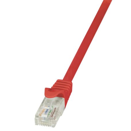 LogiLink Patch kábel Econline, Cat.6, U/UTP, piros, 0,5 m