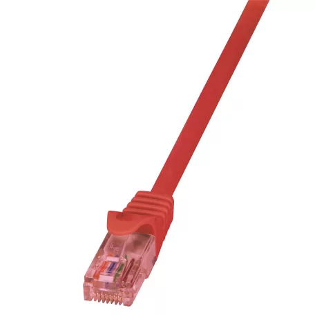 LogiLink Patch kábel PrimeLine, Cat.6, U/UTP, piros, 0,25 m