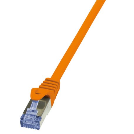 LogiLink Patch kábel PrimeLine, Cat.6A, S/FTP, narancssárga, 0,5 m