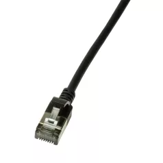   Logilink Patch kábel SlimLine, Ultraflex, Cat.6A, U/FTP, fekete, 3 m