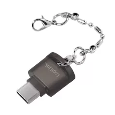   Logilink USB-C - microSD-kártyaolvasó, kulcstartó, szürke
