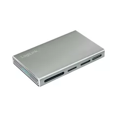   Logilink USB 3.2 Gen1, 5 az 1-ben kártyaolvasó (SD-, microSD-, MS-, CF és M2), alumínium, ezüst