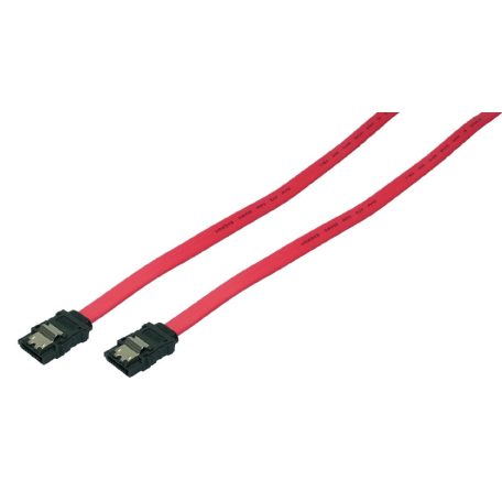 LogiLink SATA kábel, SATA/M - SATA/M, 6 Gbps, piros, 0,3 m