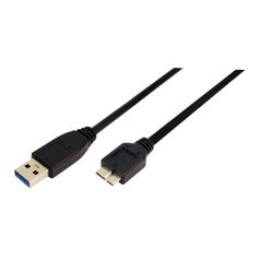   LogiLink USB 3.0 csatlakozó kábel A->B Micro 2x apa 0.6 m