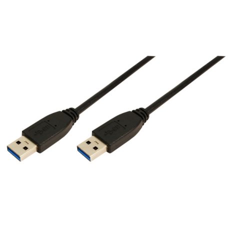 LogiLink USB 3.0 kábel A típus>A típus fekete 1m
