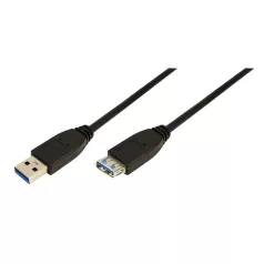   LogiLink USB 3.0 Hosszabbító kábel A típus>A típus, fekete 1m