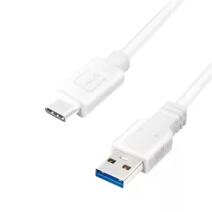   Logilink USB 3.2 Gen1 Type-C kábel, C/M-USB-A/M, fehér, 1 m