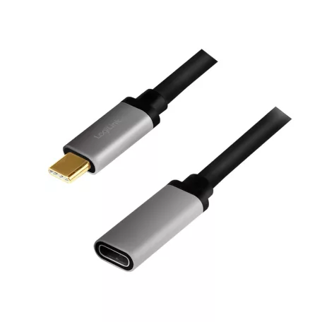 Logilink USB 3.2 Gen2 Type-C kábel, C/M–C/F, 4K, alu, 0,5 m