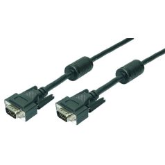 LogiLink VGA kábel, HD15/M - HD15/M, 1080p, 2x ferrit, fekete, 3 m