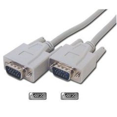 LogiLink VGA kábel, HD15/M - HD15/M, 1080p, 2x ferrit, szürke, 3 m