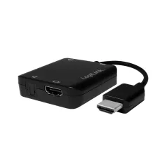   Logilink HDMI audio kivonó, A/M - A/F+3,5mm/F+ODT, 2CH/5.1CH, 0,1 m