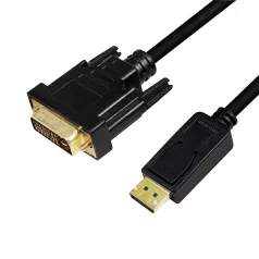   Logilink DisplayPort kábel, DP/M – DVI/M, 1080p, fekete, 5 m