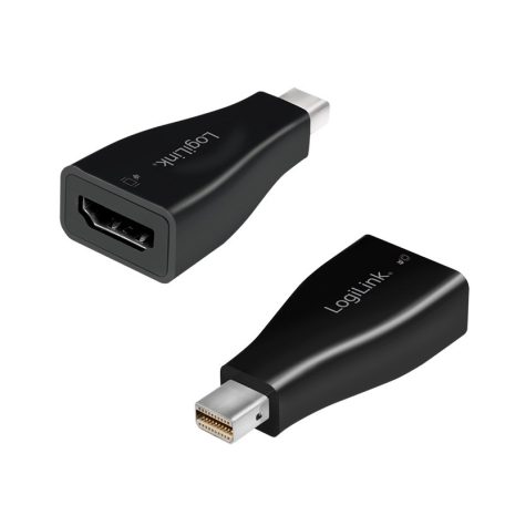 Logilink DisplayPort adapter, Mini-DP/M HDMI-A-hoz, 4K/30 Hz, fekete