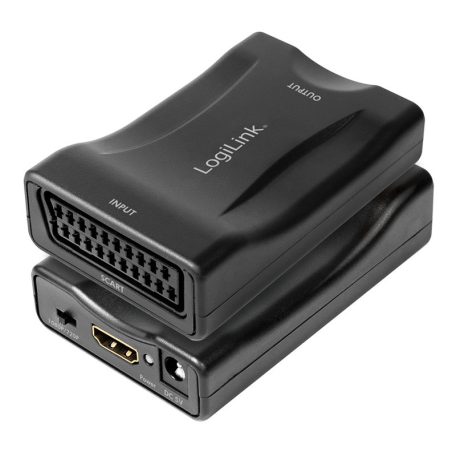 LogiLink Video konverter, Scart/F - HDMI-A/F, 1080p, fekete